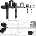 thumbnail image 6 of WINSOON 8FT Metal Sliding Bypass Barn Door Hardware Kit J Style Hanger Black Finish, 6 of 8