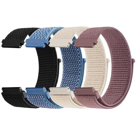 20mm 22mm Quick Release Nylon Band Compatible with Samsung Galaxy Watch 3 45mm/Galaxy Watch 46mm/Gear S3 Frontier/Classic/Venu 3/Venu 2/Vivoactive 4/Fossil Gen 6 44mm Bands for Women Men