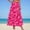 Hot Pink, variant on Uscallm Women Plus Size A-Line Maxi Skirt Boho Flowy Floral Beach Loose Long Skirt with Elastic Waist, Hot Pink 3XL