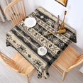 thumbnail image 2 of Black Geometric Triangle Diamond Pattern Square Tablecloth,Waterproof Square Table Cover,Wipeable Spillproof Washable Table Cover for Home Kitchen Party Decor 52"x52"(132x132cm), 2 of 6