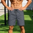thumbnail image 5 of EOYWHK Men's Gym Shorts Soft Lightweight Breathable Elastic Waist Workout Shorts with Zip Pockets for Running Jogging Gray XXXXXL, 5 of 8