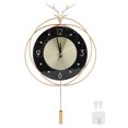 thumbnail image 2 of Reloj colgante, reloj de pared con cabeza de ciervo, reloj de pared sencillo, reloj de pared a batería, durabilidad probada en el tiempo, 2 of 12