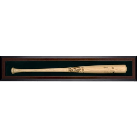 3 Baseball Bat Display Case - Brown Framed Single Bat Display Case