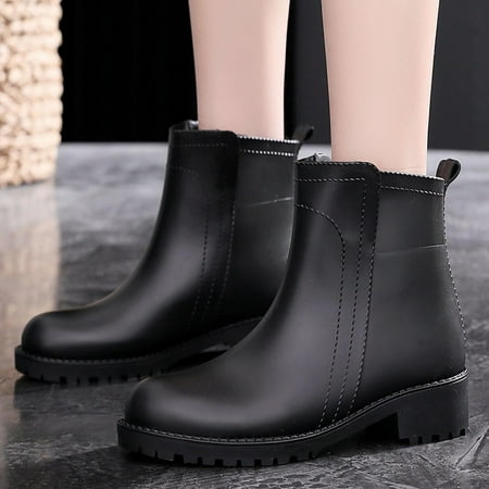 

Tejiojio Fall Clearance Style Snow Boots Women s Non-Slip Rain Boots Outdoor Rubber Water Shoes