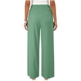 thumbnail image 6 of yoeyez Cotton Linen Pants for Women Loose Straight Leg Slacks Drawstring Elastic Waist Pant Summer Solid Color Beach Pants with Pockets Mint Green,XXL, 6 of 7