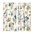 thumbnail image 2 of Beautynvta 2 Pack Floral Kitchen Curtains, Rod Pocket Light Filtering Short Window Drapes, Green Leaf Flower Printed Curtain Panels for Kitchen Bathroom Farmhouse Decor, 2 of 7