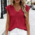 thumbnail image 5 of yillto Women's Sweaters Tank Sleeveless Knitted Tops V Neck Cute Tunic Blouse Lightweight Pullover Sweater, 5 of 7