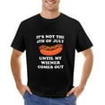 thumbnail image 7 of It's Not The 4th of July Until My Wiener Comes Out Spunky Men's Cotton Short Sleeve HD Print Tee for Casual T-Shirt Crew Neck Top Black XL, 7 of 7