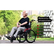 14lb Magnesium Ultra Lightweight Wheelchair 20 inch seat with Flip Back Arms,Portable Wheelchair with Travel Bag,Travel Wheelchairs for Adults,250Ib Weight Capacity, Black