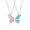 thumbnail image 6 of Yinguo Butterfly Necklace Pendant Two Pack Friendship Necklace Simple Colorful Butterfly Pendant Great Gift For Valentine's Day Thanksgiving, 6 of 9