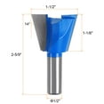 thumbnail image 2 of Unique Bargains 1/2' Shank 1-1/2' Dia Tungsten Carbide Dovetail Joint Bit Dovetail Router Bit for Wood, 2 of 7