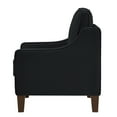 thumbnail image 4 of Modern 1 Seater Velvet Sofa, Upholstered Armchair with Removable Cushions and Wood Legs for Living Room Office Apartment, 4 of 9