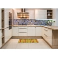thumbnail image 6 of Ahgly Company Machine Washable Indoor Round Transitional Yellow Area Rugs, 3' Round, 6 of 7