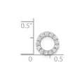 thumbnail image 4 of Auriga Fine Jewelry 14K White Gold 1/4ct. Diamond Circle Chain Slide Pendant for Women, 4 of 6