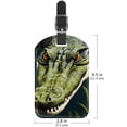 thumbnail image 6 of Square 2Pack PU Leather Crocodile Cruise Luggage Tag with Privacy Cover and Name ID Tag for Travel Handbags Backpacks Luggage Tags, 6 of 6