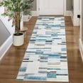 thumbnail image 6 of Yesurprise Geometric Runner Area Rugs 2x6 Modern Washable Area Rugs for Bedroom - Non-Slip, Stain Resistant Indoor Carpet for Hallway, Entryway, Laundry Room, Blue, 6 of 8