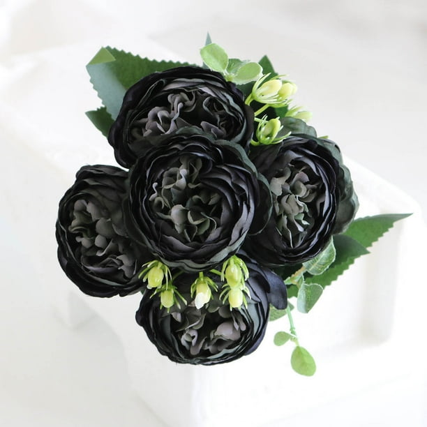 Ramo de flores de peonía artificial para bodas, San Valentín, hogar y decoración nupcial