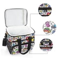 thumbnail image 6 of FORMRS Insulated Cooler Bag 24 Cans Capacity Soft Leakproof Lunch Box with Side Pockets, White Doodle Pattern, 6 of 7