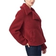 thumbnail image 3 of Collection B Womens Juniors Faux Fur Lightweight Teddy Coat Red M, 3 of 3