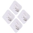 thumbnail image 3 of EeaseCA 4 Pcs Wall Hooks Transparent Reusable Seamless Hooks Waterproof Self Adhesive Hooks for Home Bathroom Kitchen, 3 of 8