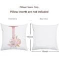 thumbnail image 5 of Pink Alphabet Throw Pillow Covers 18x18 Inch Cute Letter Decorative Cushion Covers for Sofa Couch Bedroom Chair Home Decor Adorable Square Letter Protectors (I) Add Personalized Touch, 5 of 6