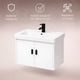 thumbnail image 3 of Ilios Innova | Gabinete de Baño Flotante Blanco con Lavabo Cerámico, Diseño Compacto y Almacenaje Funcional, 3 of 9