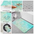 thumbnail image 6 of Aqua Green Bath Mat 3 Piece Bathroom Rug Set, Watercolor Colorful Ombre Abstract Floral Art Non Slip Bath Rug Contour Mat and Toilet Lid Cover, Absorbent Shower Mats Soft Bath Rugs and Mats Sets, 6 of 8