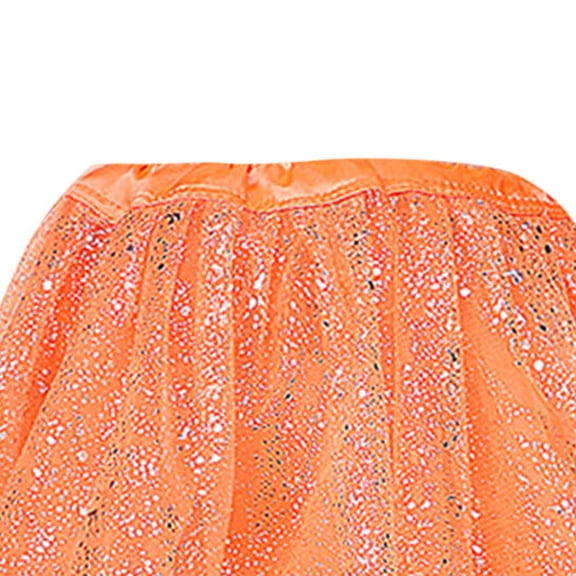 Vedolay Mini Skirt Women High Waist Pleated A-Line Knee Length Lace Pockets Skirt,Orange One Size