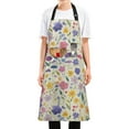 thumbnail image 5 of Kitchen Apron with 2 Pockets Adjustable waterproof Cooking Aprons for Women Men Chef Colorful Watercolor Floral, 5 of 7