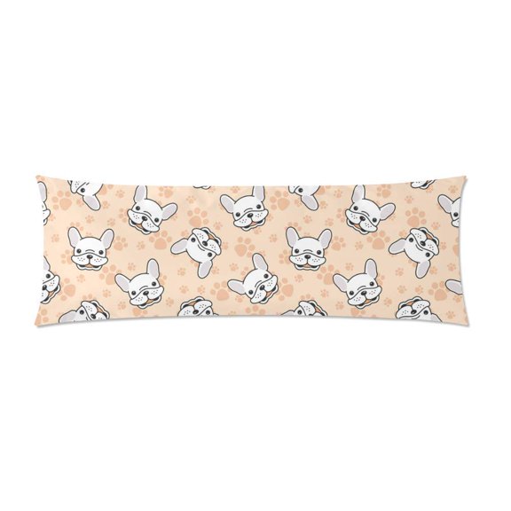 ABPHOTO French Bulldog Body Pillow Covers Pillowcase Throw Pillows 20x60 inch