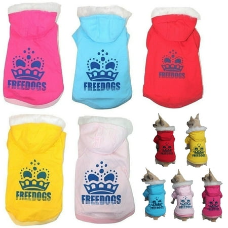 Dog Puppy Coat Jacket Clothes Apparel Hood Spring Autumn Yellow sz S (length - 10 Chest up to 12 )