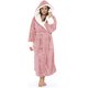 thumbnail image 2 of Guardurnaity Albornoz de manga larga para mujer, pijama con capucha acogedor, dormitorio doméstico, ducha, baño, de Color sólido, ropa de Pijama Rosado SG, 2 of 6
