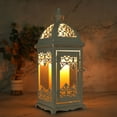 thumbnail image 6 of Metal Vintage Candle Lanterns for Home Patio Garden (White), 6 of 8