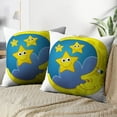 thumbnail image 3 of LALILO Throw Pillow Covers New Moon With Stars Cute Sun Visit Cushion Cover 18" x 18", 2 Pack, 3 of 6