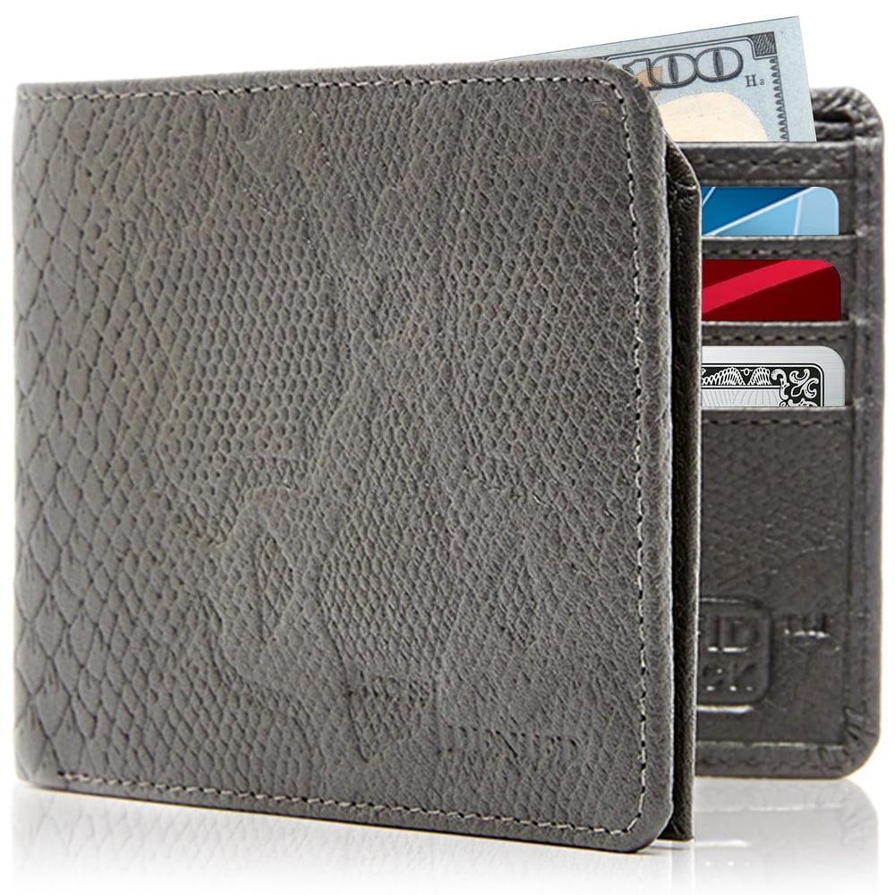 Access Denied Slim Bifold Wallets For Men RFID Front Pocket Leather