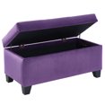 thumbnail image 4 of Ottomane de rangement en velours, moderne, violet, 4 of 6