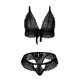 thumbnail image 5 of Gibobby Conjunto de lencería de encaje Conjuntos de Lencería Sexy para Mujer Brasier de Encaje Flores Sujetador Abierto Tanga G-String Thong Ropa Interior Pijama(Negro, M), 5 of 5