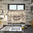 thumbnail image 6 of Retro Farmhouse Half Window Tier Curtains 36 Inch Blackout Thermal Insulating Kitchen Linen Tier Curtains for Kitchen, Bathroom, Cafe Home Decor, 6 of 7