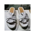 thumbnail image 6 of Daeful Ladies Wedges Slip On Sandals Wedge&platform Espadrilles Beach Soft Comfortable Backless Slippers White 8.5, 6 of 7