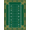 Green Gold, Pattern 6, variant on ODIKA 8'x10' Washable Area Rug Star Emblem With Vintage Sports Pennant Border Design Refined for King Size Bedroom Under Bed, Master Suite, Non-Shedding, Easy Care
