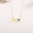 thumbnail image 7 of Heartbeat Lifeline Pendant Necklace for Women 925 Sterling Silver 14K Gold Plated Cute Blue Love Heart CZ Life Line Charm Chain Pulse Jewelry Wedding Halloween Birthday Jewelry Gifts for Her, 7 of 7