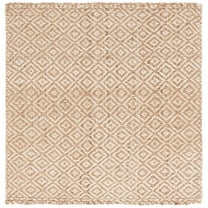 SAFAVIEH Martha Stewart Natural Fiber Diamond Area Rug, Ivory/Natural, 6' x 6' Square