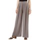 thumbnail image 1 of bar III Pantalones de pierna ancha informales plisados para mujer, gris, grande, 1 of 1