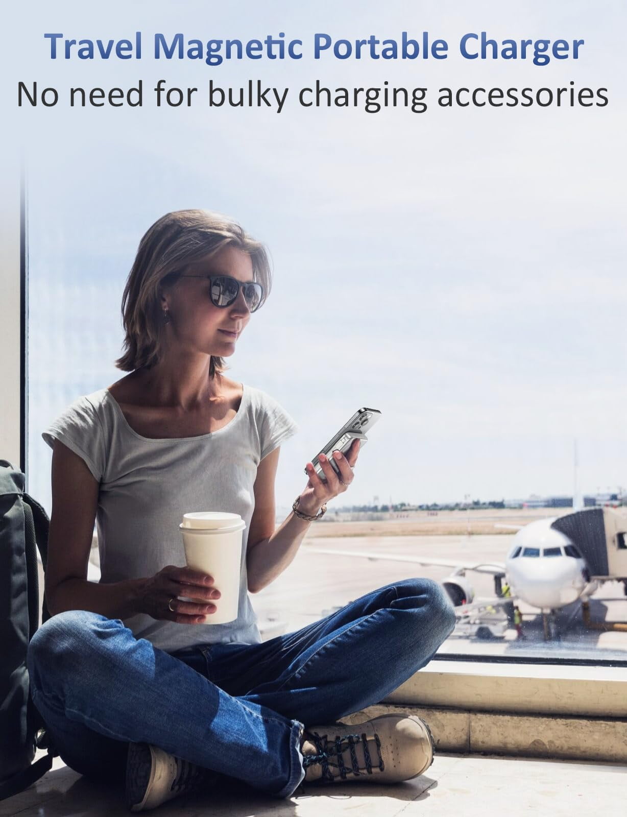 Magnetic Portable Charger, 10000mAh Power Bank, 5 in 1 Portable Charger with Built in Cable, 20W Fast Charging for Battery Pack Compatible with iPhone 17/16/15/14/13,Samsung Series