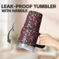 thumbnail image 5 of 20oz Geometric Art Stainless Steel Tumbler With Handle Insulated Double Wall Leak Proof Lid and Straw Travel Cup, 5 of 5