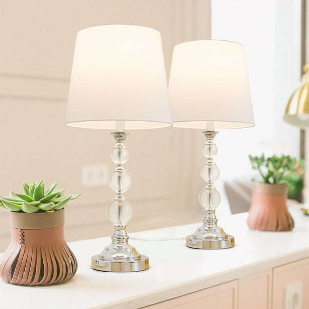 Crystal ball table lamp set discount