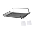 thumbnail image 3 of Estante de pared para enrutador, piezas de instalación de hierro sin daños, estante de montaje en pared, estante flotante para reproductor de DVD y Negro, 3 of 8