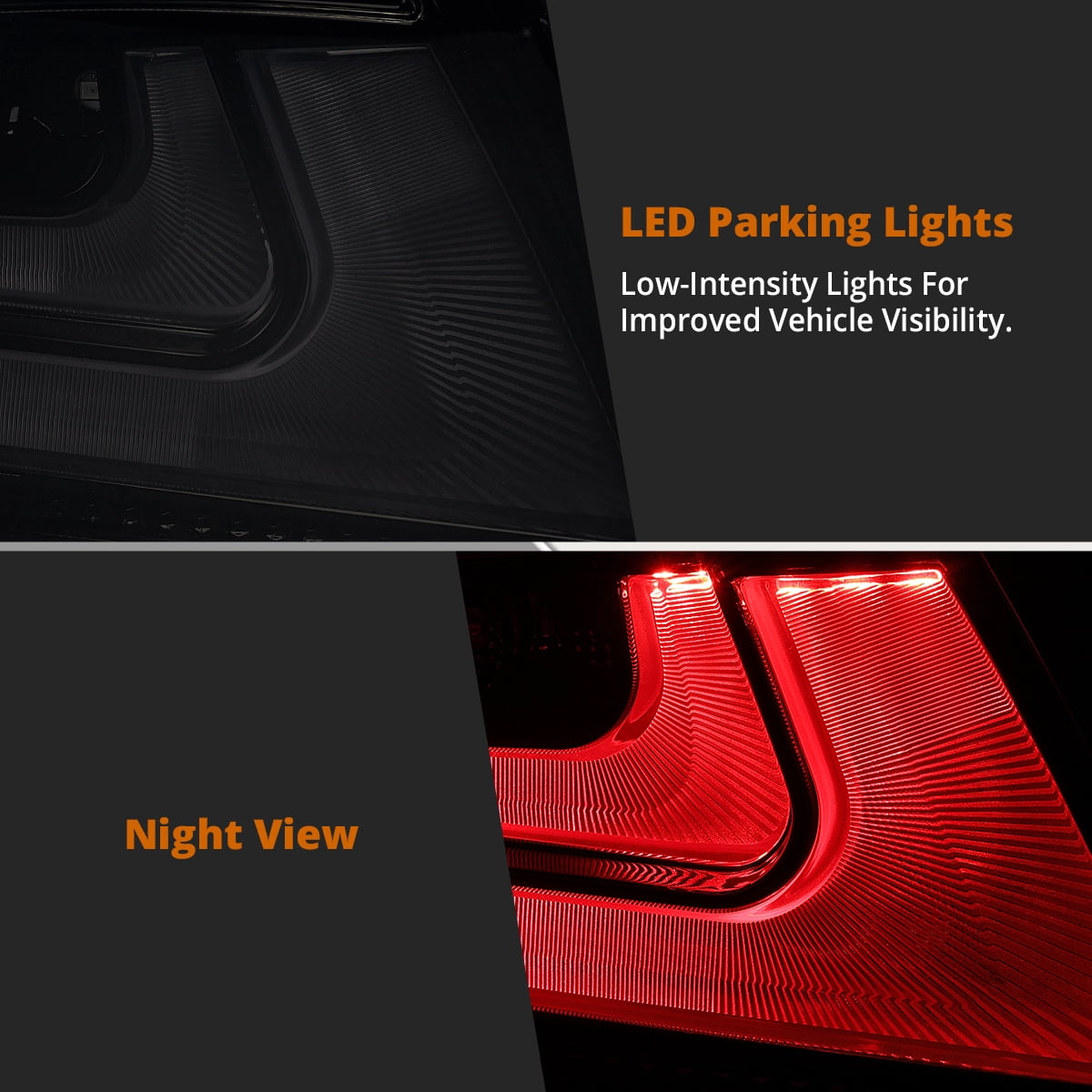 Spec-D Tuning Glossy Black Smoke Full LED Tail Lights w/ Sequential Turn Signals Compatible with 2014-2017 Lexus IS250 / IS350, Left + Right Pair Assembly