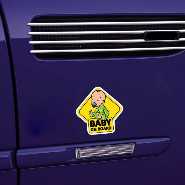 Autocollant voiture Bébé à bord : BABY BOY à bord. Stickers auto.