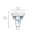 thumbnail image 3 of PHILIPS 4W (50W equivalent) PAR16 GU10 base Soft White Warm Glow (2700K)  Dimmable LED bulb (3-pack), 3 of 6